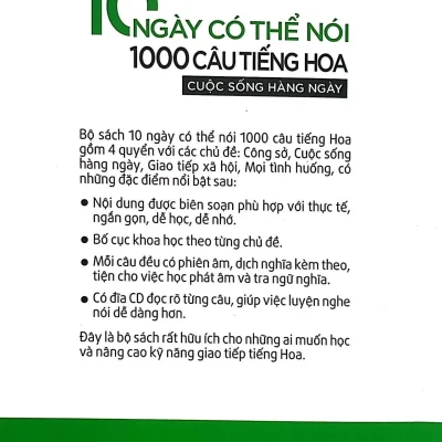 10 ngày có thể nói 1000 câu tiếng hoa cuộc sống hằng ngày tri thức việt, ts. phạm xuân thành