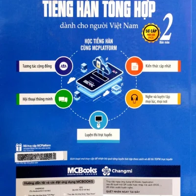 tiếng hàn tổng hợp dành cho người việt nam sơ cấp 2 bản màu nhiều tác giả