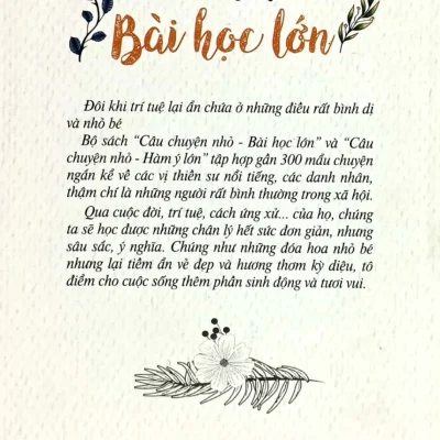 câu chuyện nhỏ bài học lớn việt thư