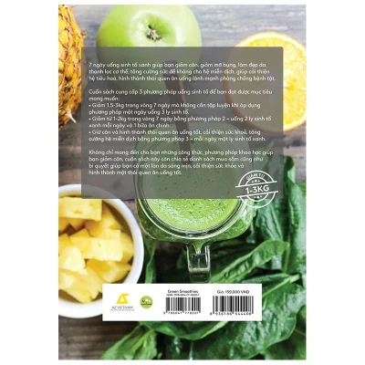 green smoothies giảm cân, làm Đẹp da, tăng cường sức Đề kháng với 7 ngày uống sinh tố xanh emma phạm