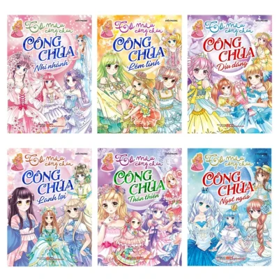 tô màu công chúa (bộ túi 6 cuốn) uyển phương
