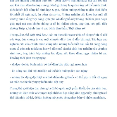 làm chủ nhịp sinh học russell foster