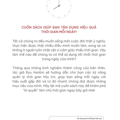 kỹ năng quản lý thời gian hiệu quả ryu hanbin