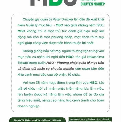 mbo phương pháp quản lý mục tiêu và Đánh giá nhân sự chuyên nghiệp nakashima tetsuo
