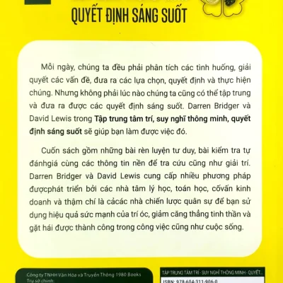 tập trung tâm trí, suy nghĩ thông minh, quyết Định sáng suốt daren bridger, david lewis