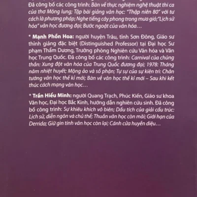 60 Năm Văn Học Đương Đại Trung Quốc – Trình Quang Vỹ, Mạnh Phồn Hoa, Trần Hiểu Minh