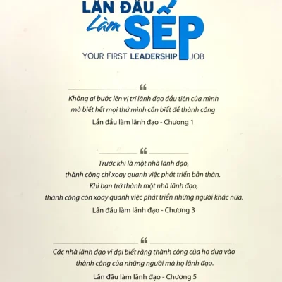 lần Đầu làm sếp your first leadership job tacy m. byham, richard s. wellins
