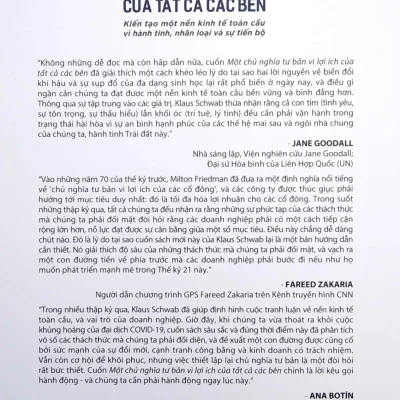 một chủ nghĩa tư bản vì lợi Ích tất cà các bên klaus schwab, peter vanham