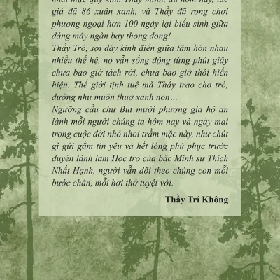 những năm tháng theo thầy thầy trí không
