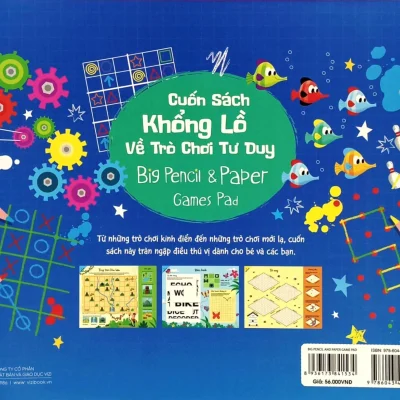 cuốn sách khổng lồ về trò chơi tư duy big pencil and paper games pad sam smith