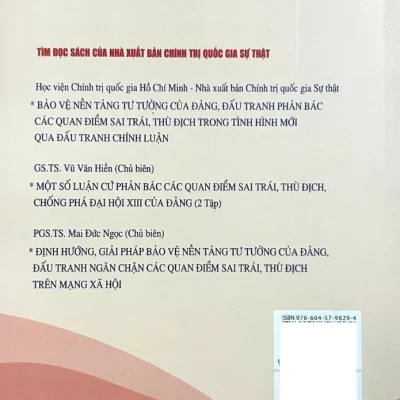 nâng cao hiệu quả tuyên truyền phản bác nhũng luận Điệu xuyên tạc, sai trái, thù Địch trên các phương tiện truyền thông xã hội (sách chuyên khảo) ts lê hải