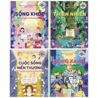Bộ Sách Xây Dựng Lối Sống Tích Cực - Sống Xanh + Sống Khỏe + Cuộc Sống Mến Thương + Thiên Nhiên (Bộ 4 Cuốn) (2025) - Nhiều Tác Giả