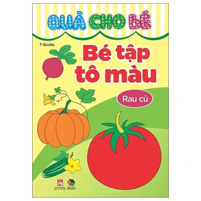 quà cho bé bé tập tô màu rau củ (2025) t book