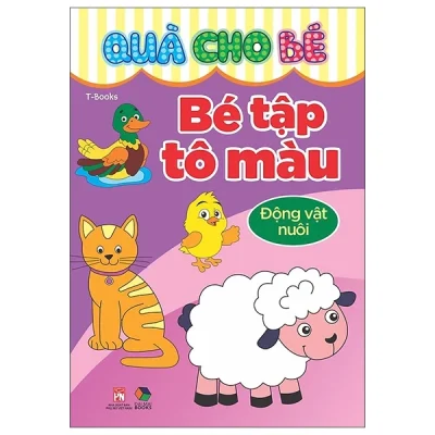 quà cho bé bé tập tô màu Động vật nuôi (2025) t book