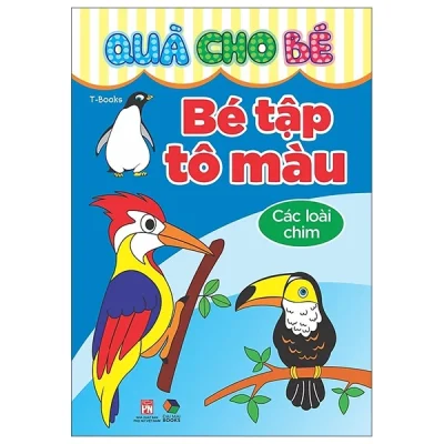 quà cho bé bé tập tô màu các loài chim (2025) t book