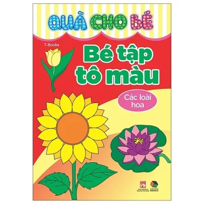 quà cho bé bé tập tô màu các loài hoa (2025) t book