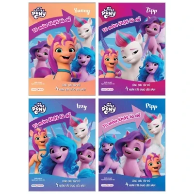 Bộ Sách My Little Pony - Tô Màu Thật Là Dễ - Zipp + Sunny + Izzy + Pipp (Bộ 4 Cuốn) (2025) - Nhiều Tác Giả