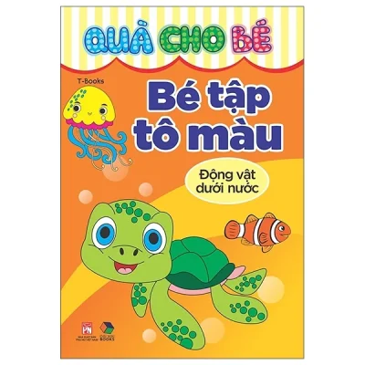 quà cho bé bé tập tô màu Động vật dưới nước (2025) t book