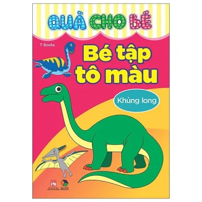 quà cho bé bé tập tô màu khủng long (2025) t book