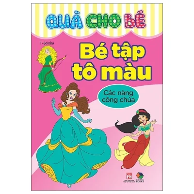quà cho bé bé tập tô màu các nàng công chúa (2025) t book