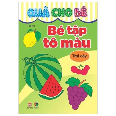 quà cho bé bé tập tô màu trái cây (2025) t book