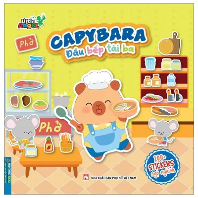 capybara Đầu bếp tài ba 100+ stickers ngộ nghĩnh (2025) little angel