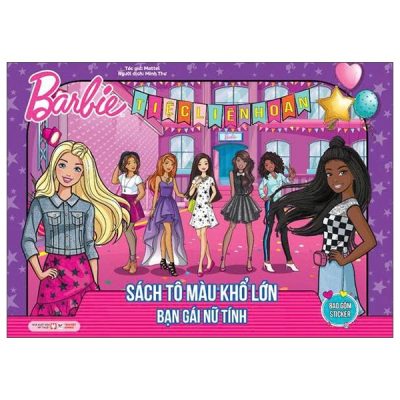 Barbie - Sách Tô Màu Khổ Lớn - Bạn Gái Nữ Tính (2025) - Mattel