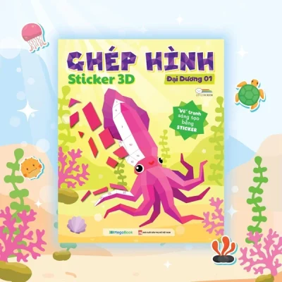 ghép hình sticker 3d Đại dương 01 (2025) little rainbow