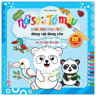 Nối Số Và Tô Màu – Động Vật Đáng Yêu – Học Từ Vựng Số Đếm (2025) – Phan Minh Đạo
