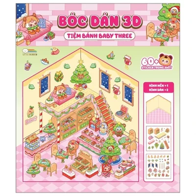 bóc dán 3d tiệm bánh baby three (2025) little rainbow