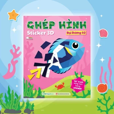 ghép hình sticker 3d Đại dương 02 (2025) little rainbow