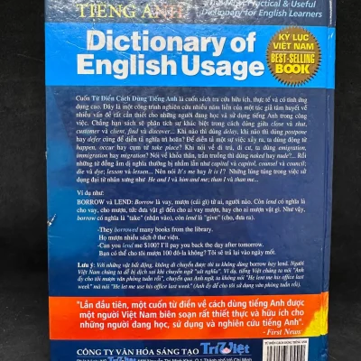 [phiên chợ sách cũ] từ Điển cách dùng tiếng anh lê Đình bì m.a. h0606, 2007