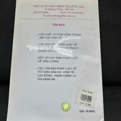 [phiên chợ sách cũ] bộ luật lao Động của nước cộng hòa xã hội chủ nghĩa việt nam (Đã Được sửa Đổi, bổ sung năm 2002), 2003 h1108