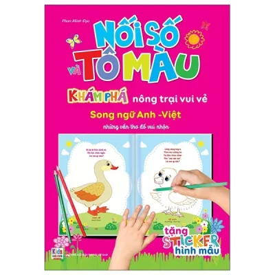 Nối Số Và Tô Màu - Khám Phá Nông Trại Vui Vẻ - Song Ngữ Anh-Việt (2025) - Phan Minh Đạo