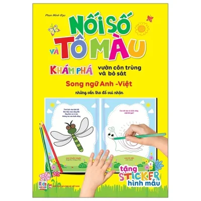 Nối Số Và Tô Màu - Khám Phá Vườn Côn Trùng Và Bò Sát - Song Ngữ Anh-Việt (2025) - Phan Minh Đạo