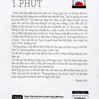 Tư Duy 1 Phút – Ý Tưởng Nằm Ở Lối Đi Khác Biệt – Takashi Ishii