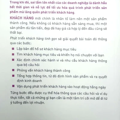 The LEAN Customer Development – Phát Triển Khách Hàng Tinh Gọn – Cindy Alvarez