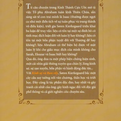 Kính Sợ Và Run Rẩy – Soren Kierkegaard