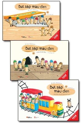 Bút Sáp Màu Đen (Bộ 3 Tập) - Miwa Nakaya
