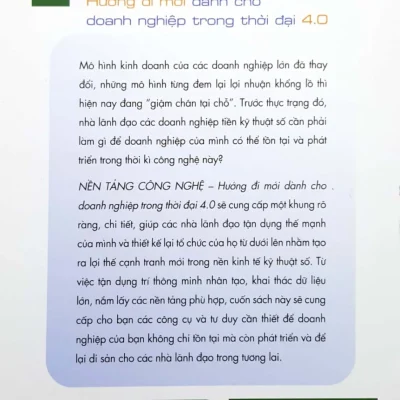 Nền Tảng Công Nghệ – Hướng Đi Mới Cho Doanh Nghiệp Trong Thời Đại 4.0 –