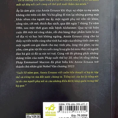 Một Người Phụ Nữ (Nobel Prize In Literature 2022) – Annie Ernaux