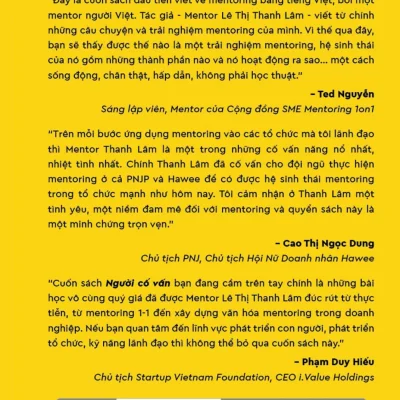 Người Cố Vấn – Mentoring – Lê Thị Thanh Lâm