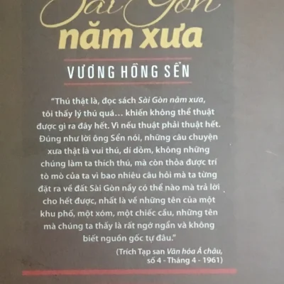 Sài Gòn Năm Xưa – Vương Hồng Sển