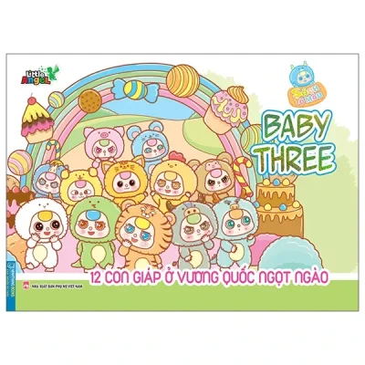Sách Tô Màu BabyThree 12 Con Giáp Ở Vương Quốc Ngọt Ngào – Little Angel