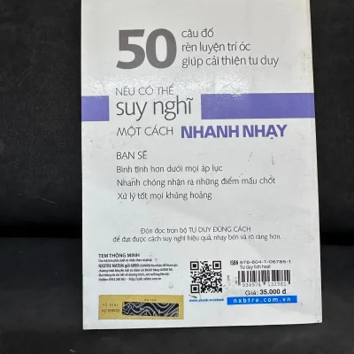 [Phiên Chợ Sách Cũ] 50 Câu Đố Luyện Tập Não Bộ Giúp Bạn Hình Thành Tư Duy Linh Hoạt, Tư Duy Đúng Cách, 2016 1304