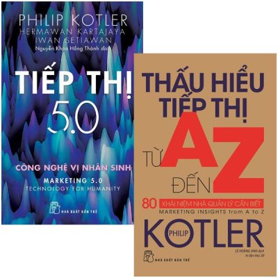 Combo Sách Thấu Hiểu Tiếp Thị Từ A Đến Z + Tiếp Thị 5.0 (Bộ 2 Cuốn) - Philip Kotler, Hermawan Kartajaya, Iwan Setiawan