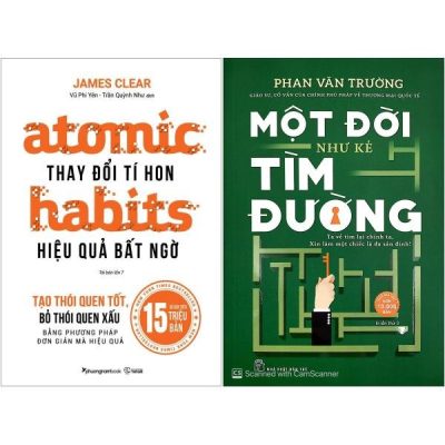 Combo Atomic Habits - Thay Đổi Tí Hon Hiệu Quả Bất Ngờ + Một Đời Như Kẻ Tìm Đường (Bộ 2 Cuốn) - James Clear, Phan Văn Trường