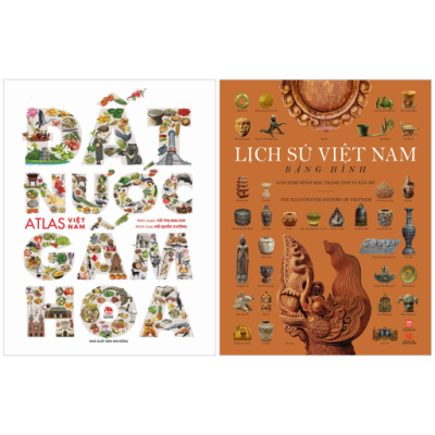 Combo Sách Đất Nước Gấm Hoa - Atlas Việt Nam + Lịch Sử Việt Nam Bằng Hình (Bộ 2 Cuốn) - Võ Thị Mai Chi, Hồ Quốc Cường, Đông A