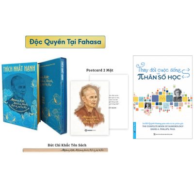 Combo Sách Không Diệt Không Sinh Đừng Sợ Hãi - Bìa Cứng - Phiên Bản Đặc Biệt - Tặng Kèm Postcard + Bút Chì Khắc Tên Sách (Độc Quyền Tại Fahasa) + Thay Đổi Cuộc Sống Với Nhân Số Học (Bộ 2 Cuốn) (2023) - Thích Nhất Hạnh, Lê Đỗ Quỳnh Hương