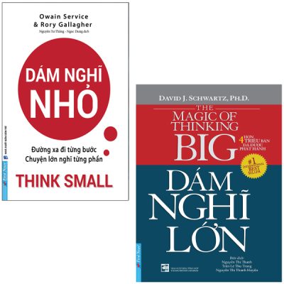 Combo Sách Dám Nghĩ Nhỏ + Dám Nghĩ Lớn (Bộ 2 Cuốn) - Triết Học Đường Phố 2.0, David J Schwartz, PH D